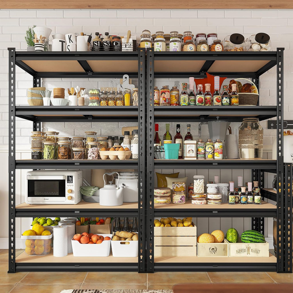 Garage Shelving 5 Tier Heavy Duty Adjustable Metal Storage Rack 60H x28W x14D k7