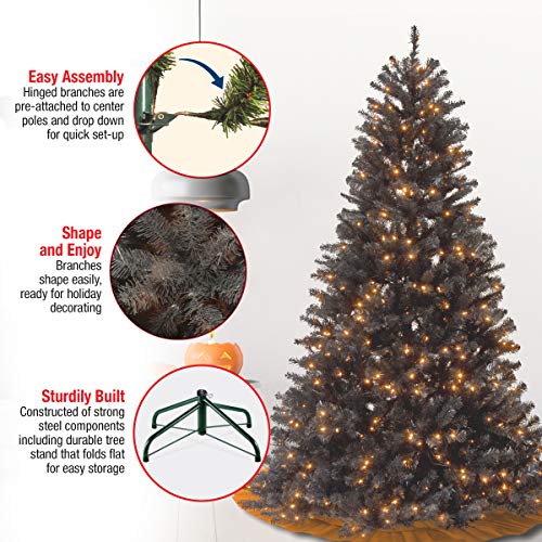 Pre-Lit Artificial Full Christmas Tree, White Lights, 7.5 ft k7