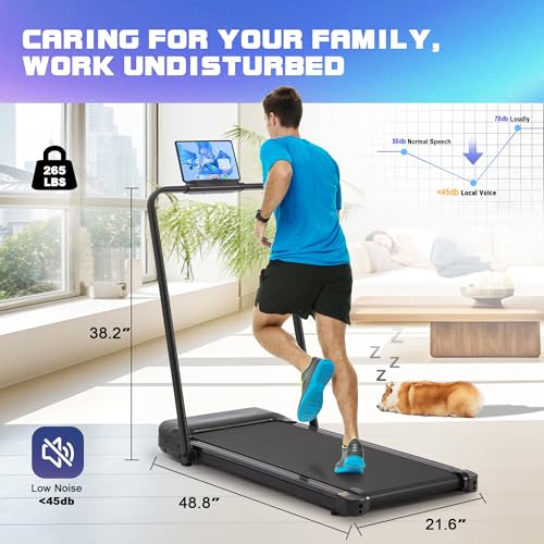 Walking Pad Treadmill Under Desk Portable 2.5HP with Remote Control k7