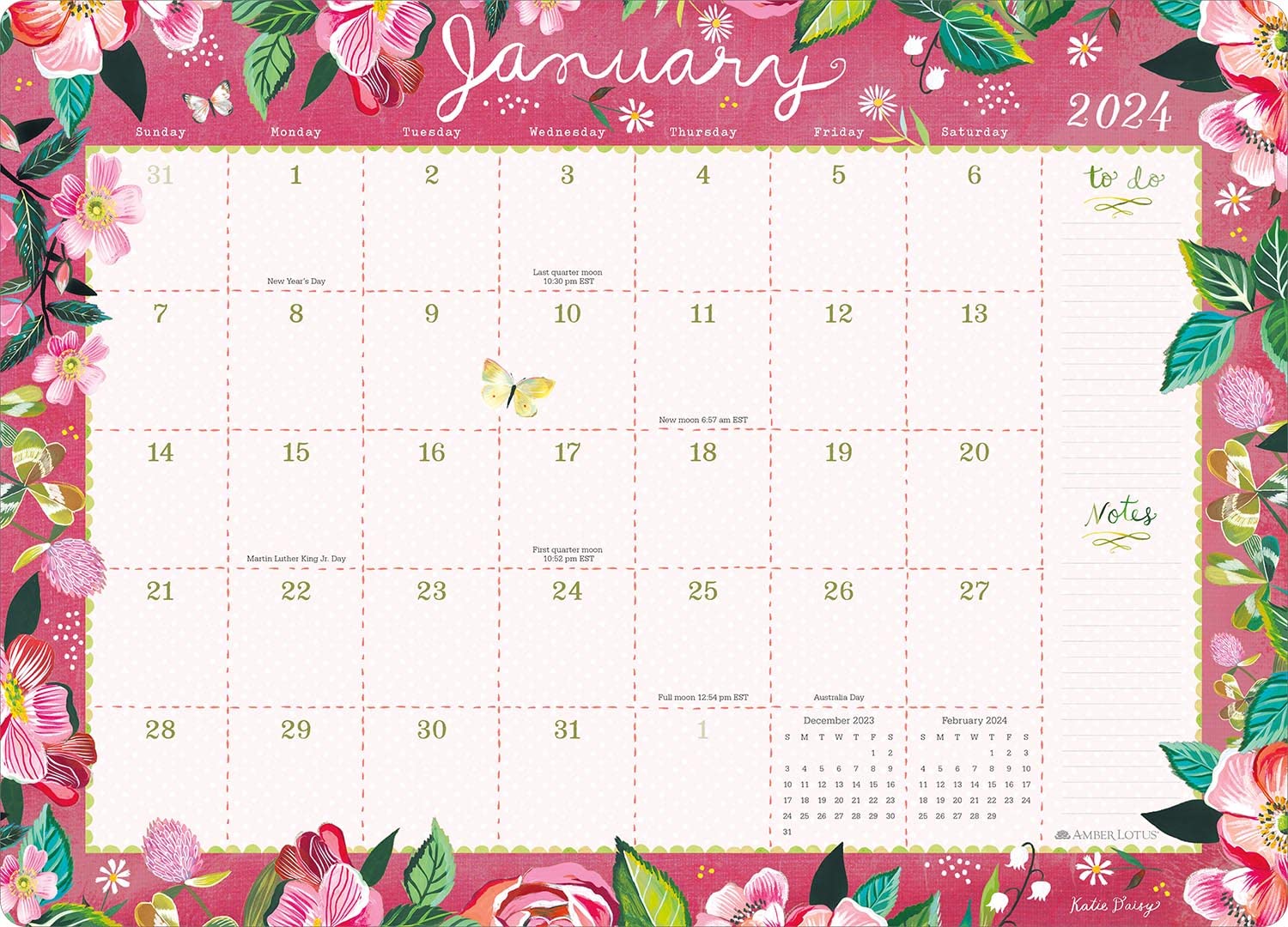 Desk Pad Monthly Calendar 2023-2024 Large Grids q7m