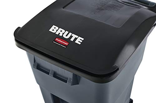 Heavy-Duty Wheeled Trash Can 50 Gallon Gray, 2 Pack a7