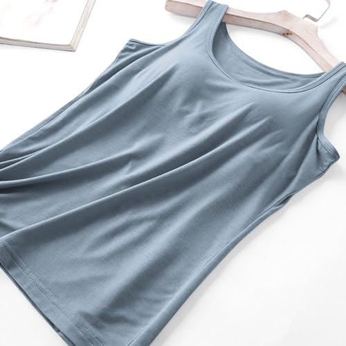 Womens Tank Tops with Built in Bras Padded Yoga Stretch Cami a7
