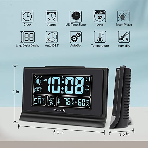 Alarm Clock with Battery Backup, Auto Set Digital Display 5 Inch k7