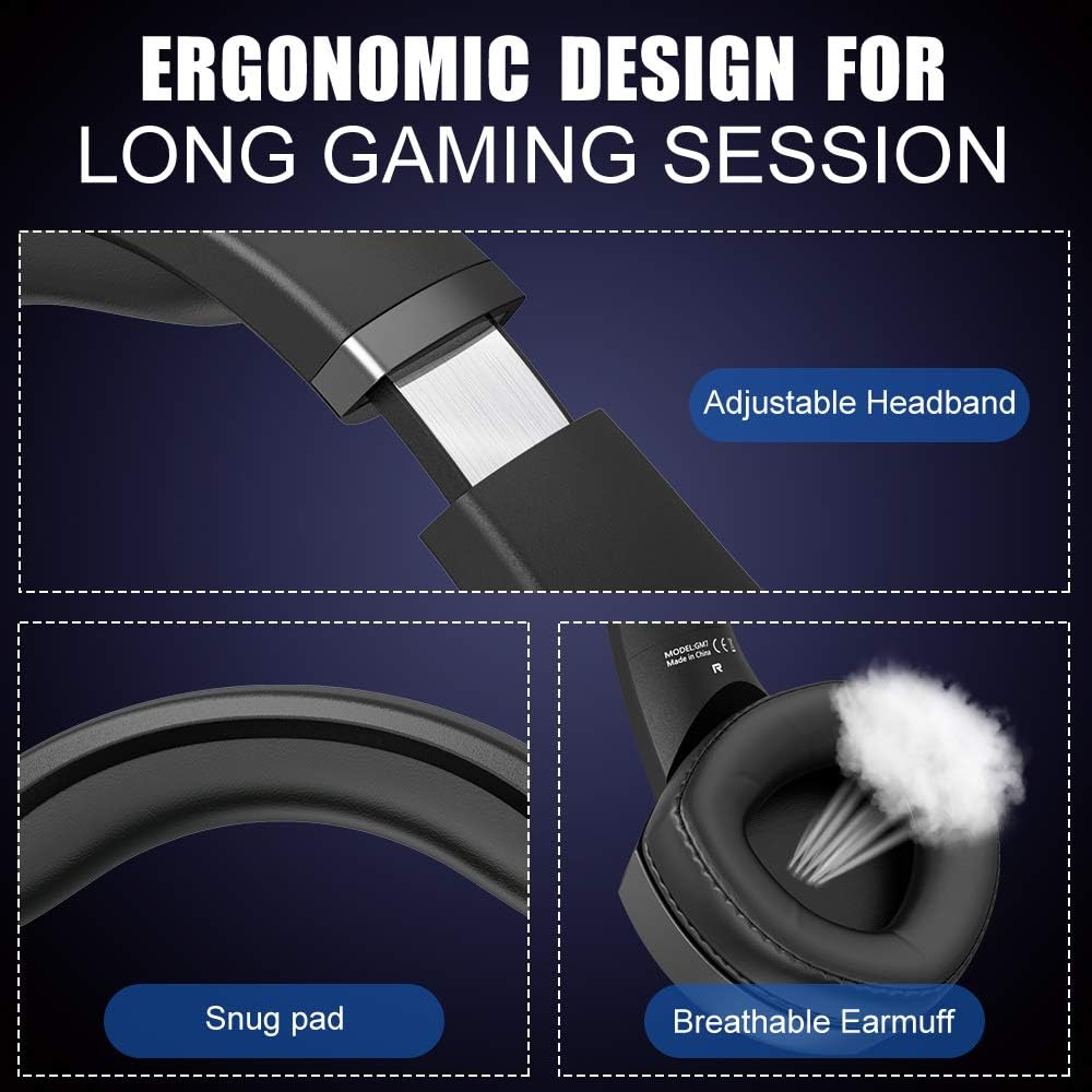 Gaming Headset for PS4 Xbox PC Surround Sound Noise Canceling Mic a7
