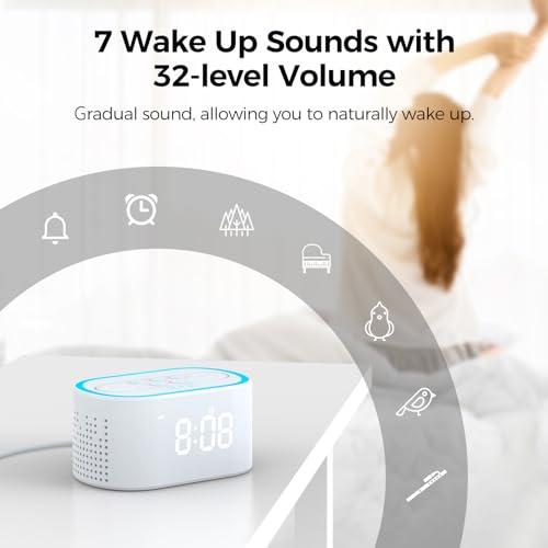 Digital Alarm Clock & White Noise Machine with 21 Sounds k7