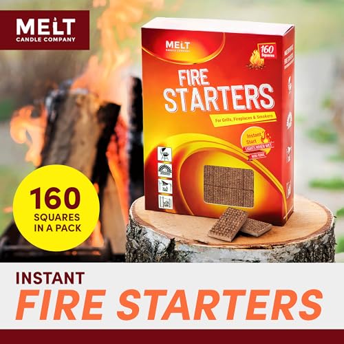 Fire Starter Squares 160 pcs for Campfire Grill Outdoor Fire Pit a7