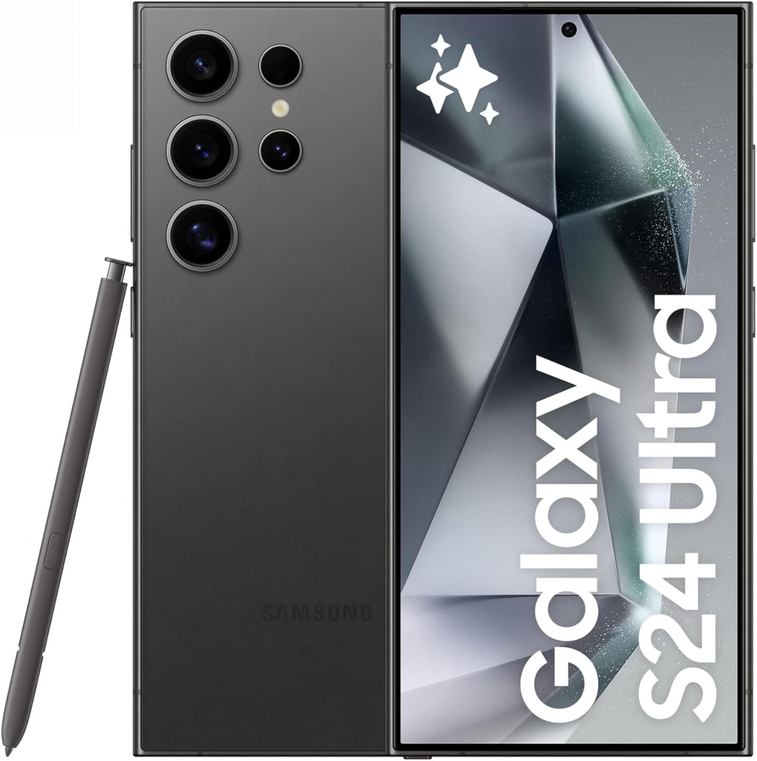 SAMSUNG Galaxy S24 Ultra Cell Phone, 512GB AI Smartphone, Unlocked Android, 200MP, 100x Zoom Cameras, Long Battery Life, S Pen, Global Version, 2024 - Titanium Black