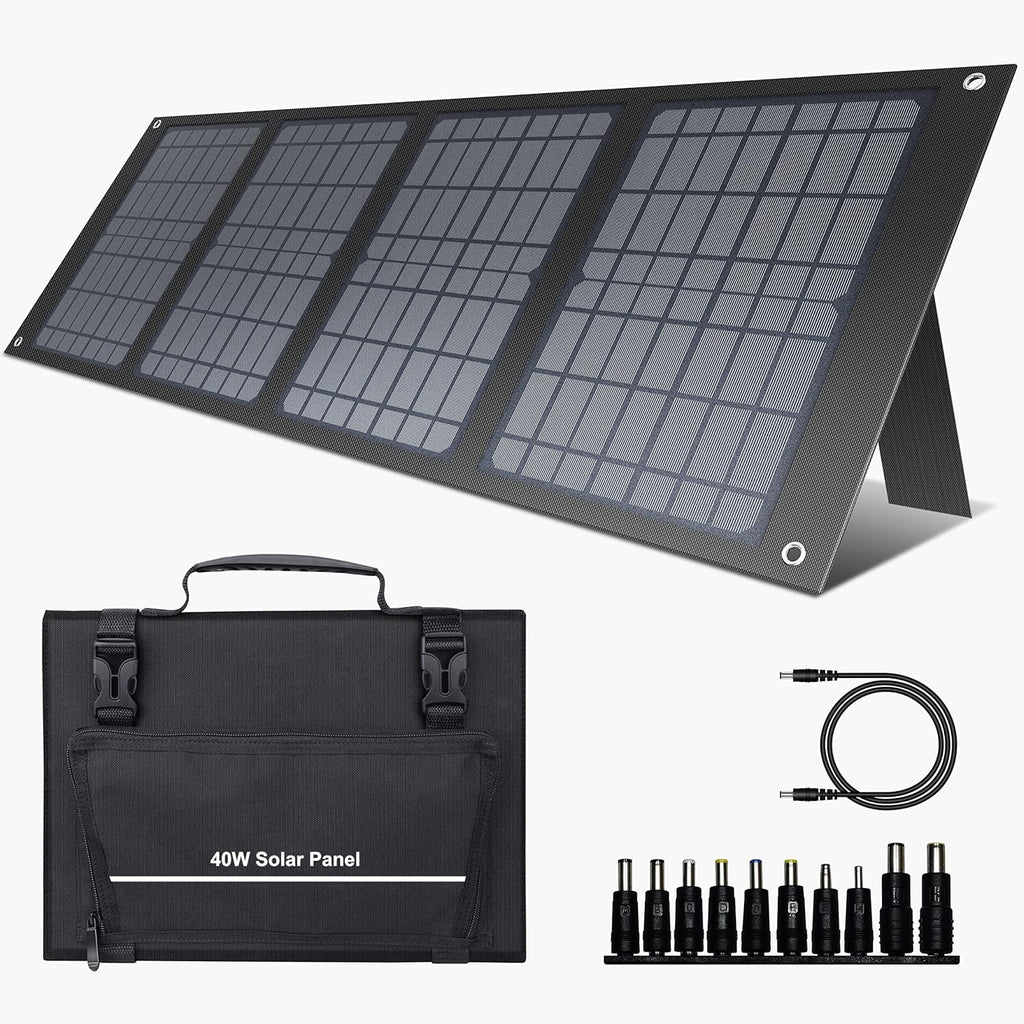Portable Power Station 120Wh Solar Generator with 40W Panel and Case a7