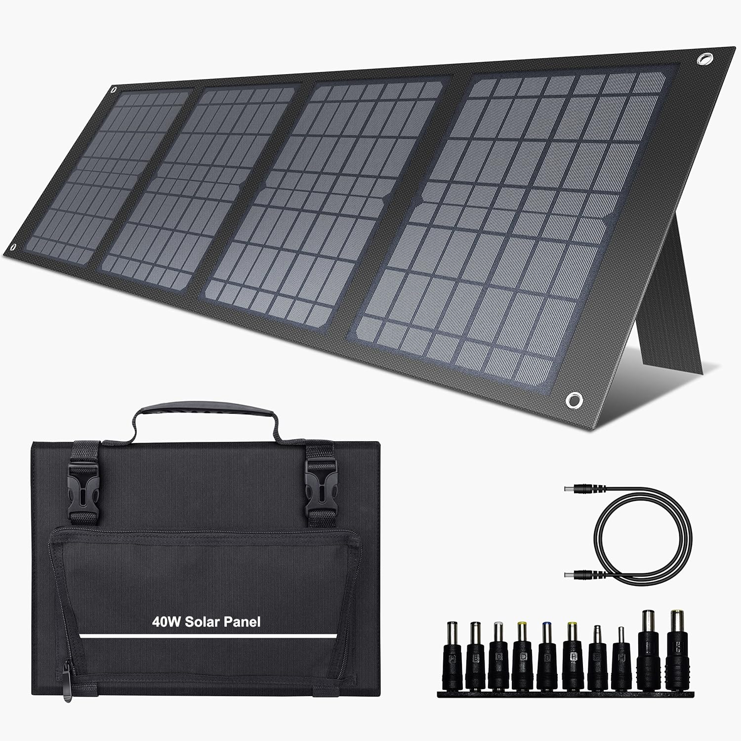 Portable Power Station 120Wh Solar Generator with 40W Panel and Case a7
