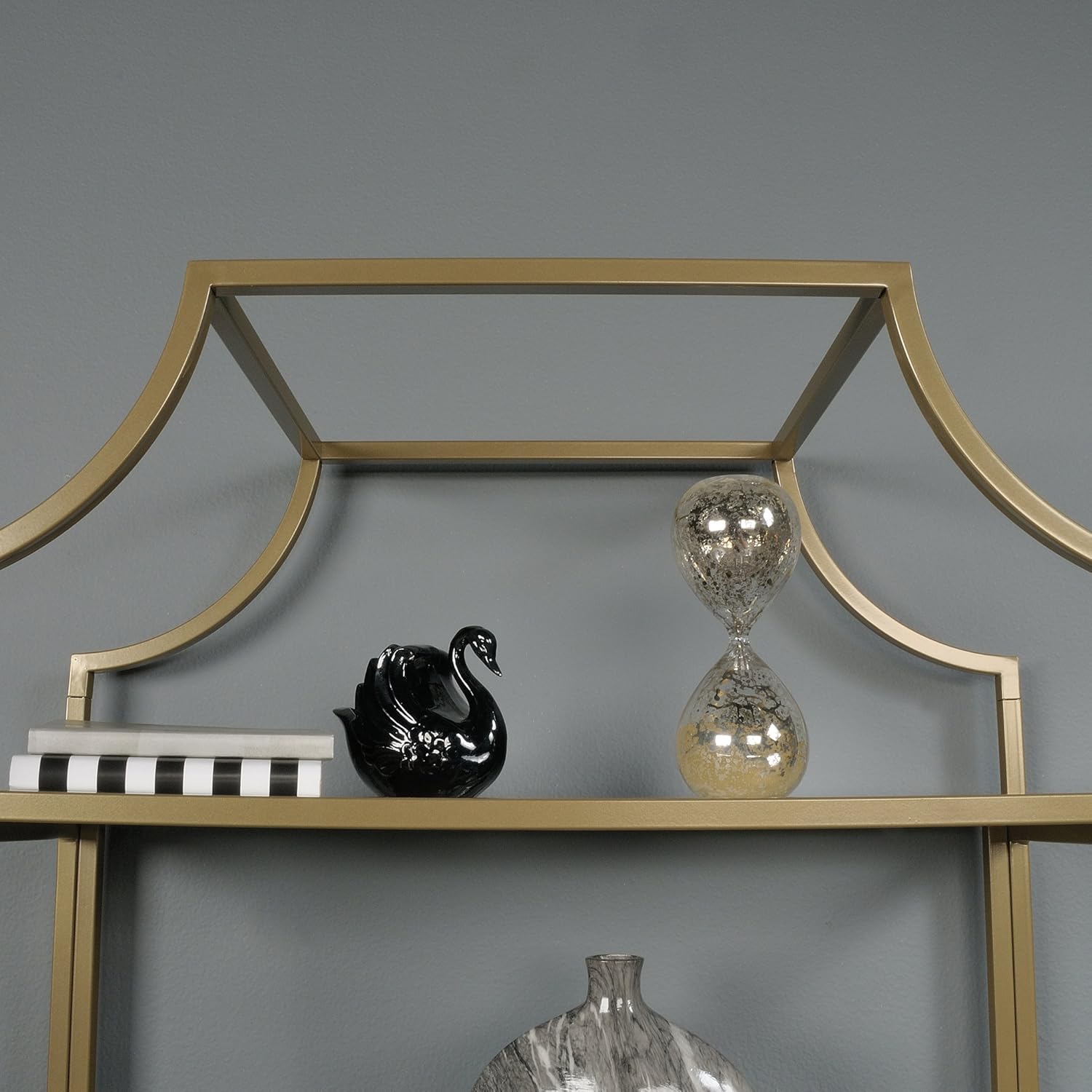 Bookcase with Satin Gold finish k7p