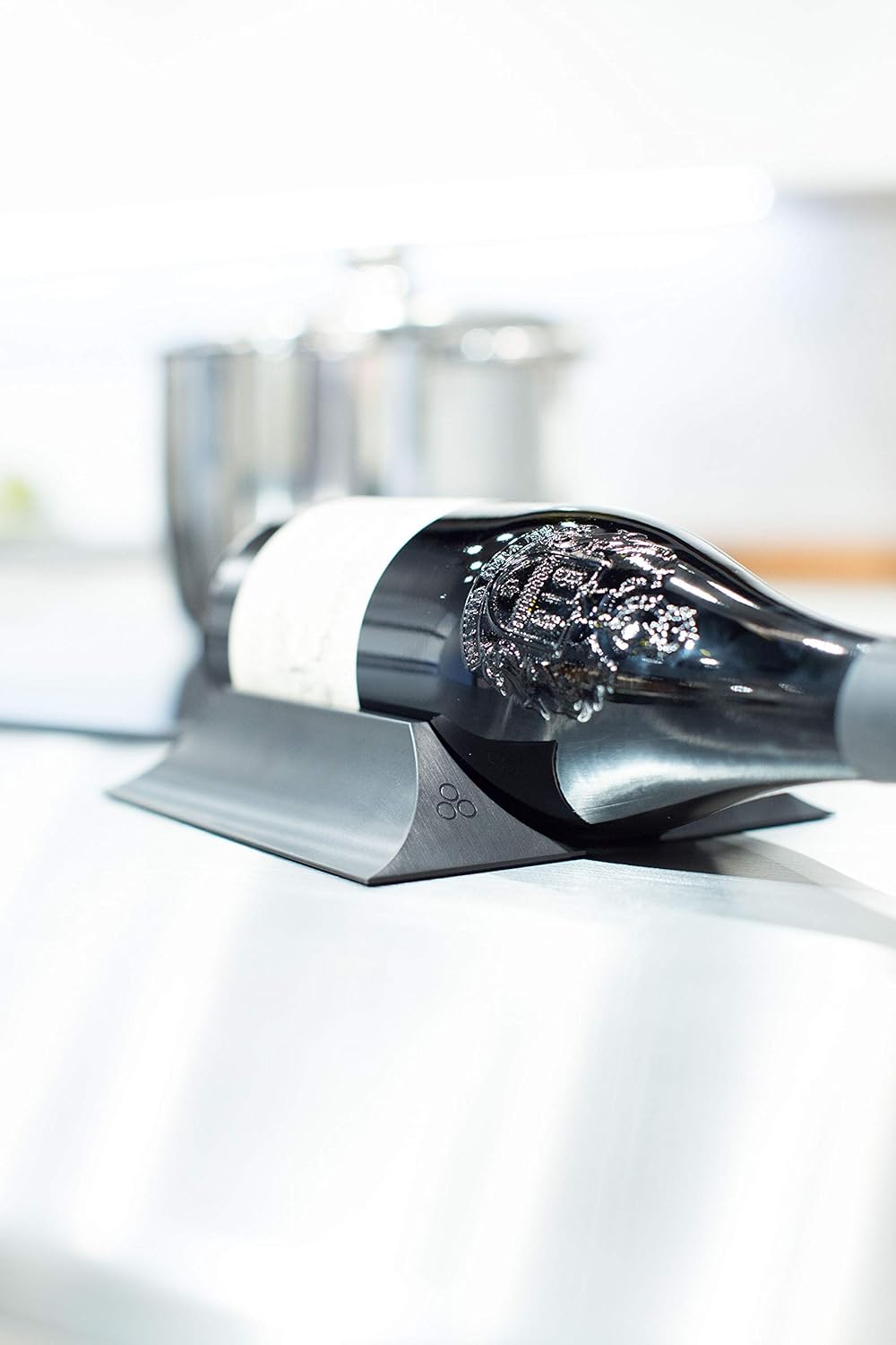 Wine Rack for Countertop or Refrigerator Natural Silver k7