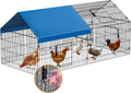 Metal Chicken Coop 86"×40"×39" Chicken Runs for Yard with Cover Chicken Playpen Enclosure Chicken Pen Kennel Duck CoopCage for Outdoor Backyard Farm Rabbit Small Animal Dog Poultry Cat Hutch