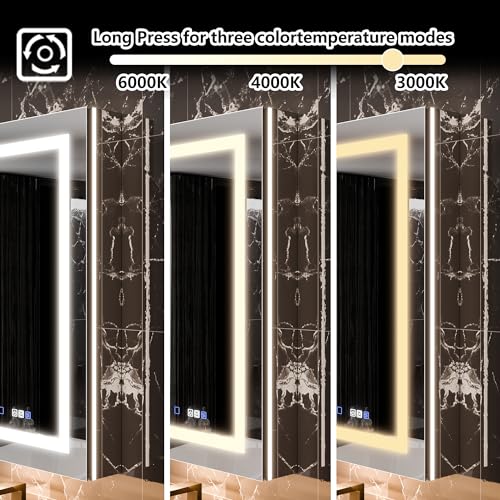 Lighted Medicine Cabinet with Mirror 24x36 LED Bathroom k7m