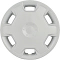 OxGord 15 inch Hubcaps Compatible with Nissan Versa & Cube 2009-2019 - (Set of 4) Wheel Covers 15in Hub Caps Silver Rim Cover - Car Accessories - Push On Hubcap Auto Tire Replacement