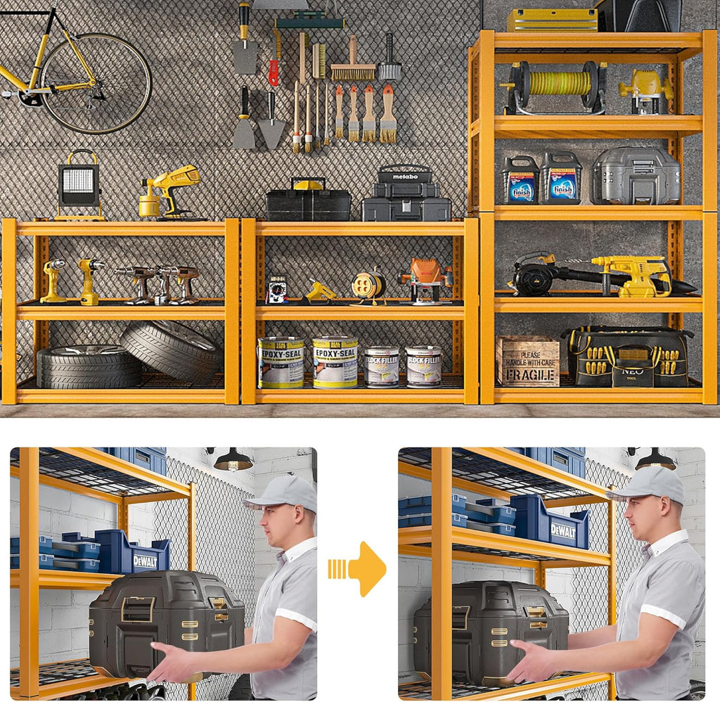 Garage Shelving Heavy Duty 5-Tier Adjustable Metal Storage Rack 72H k7