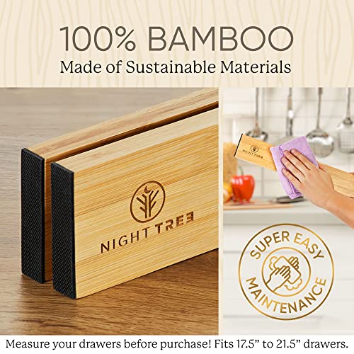 Bamboo expandable drawer dividers for clothes and kitchen 7k