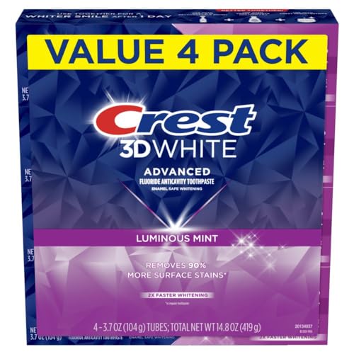 Teeth Whitening Toothpaste, 4 Count, 3.7 oz k7m