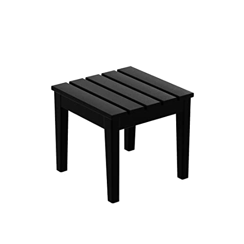 Outdoor Patio Square Side Table 18 Inch Black a7
