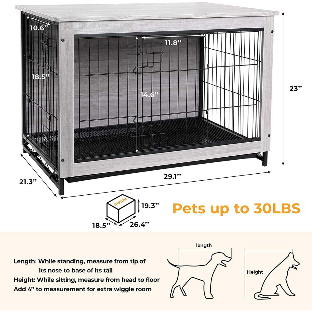 Dog Crate Furniture Wooden End Table Indoor Kennel a7