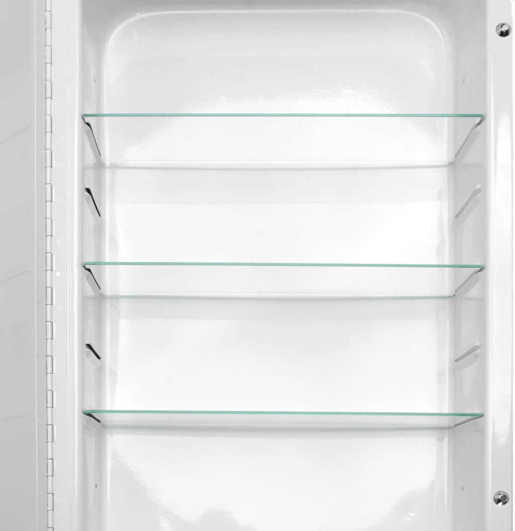 Recessed Medicine Cabinet Mirror with Beveled Edge, Adjustable Shelves, Frameless Arched Design 16x30 k7