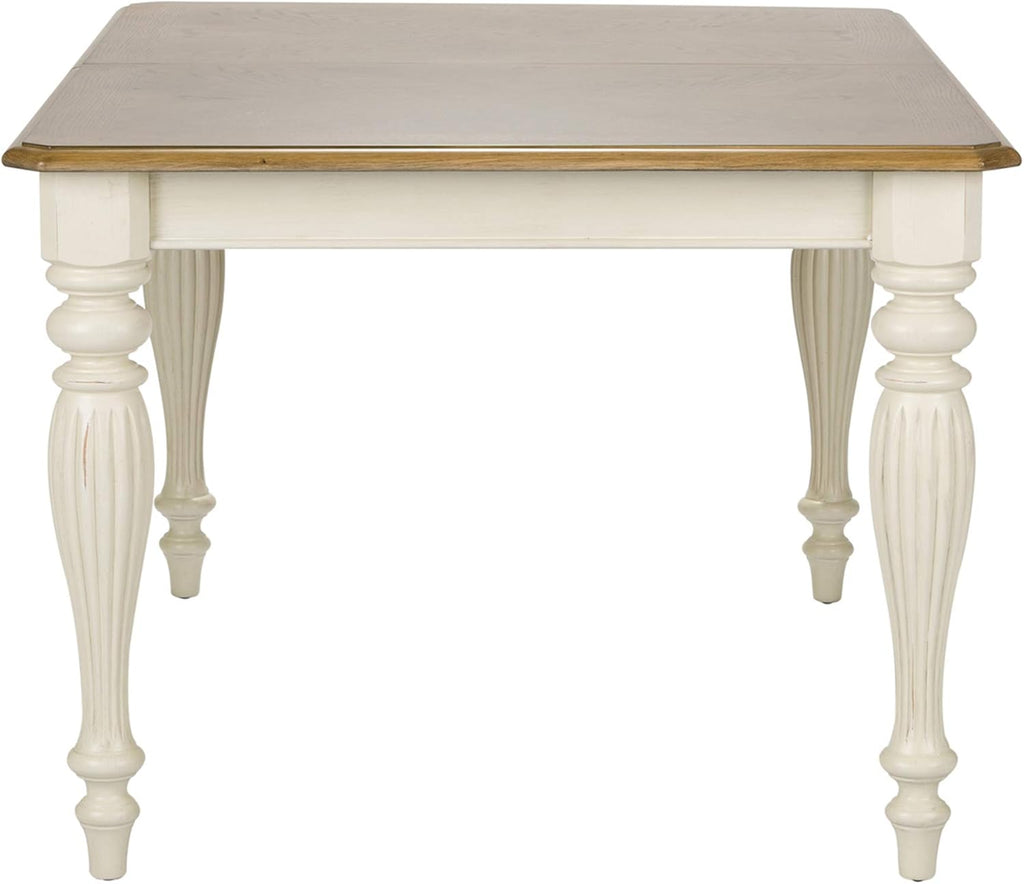 Outdoor Rectangular Table Set 7 Piece White a9