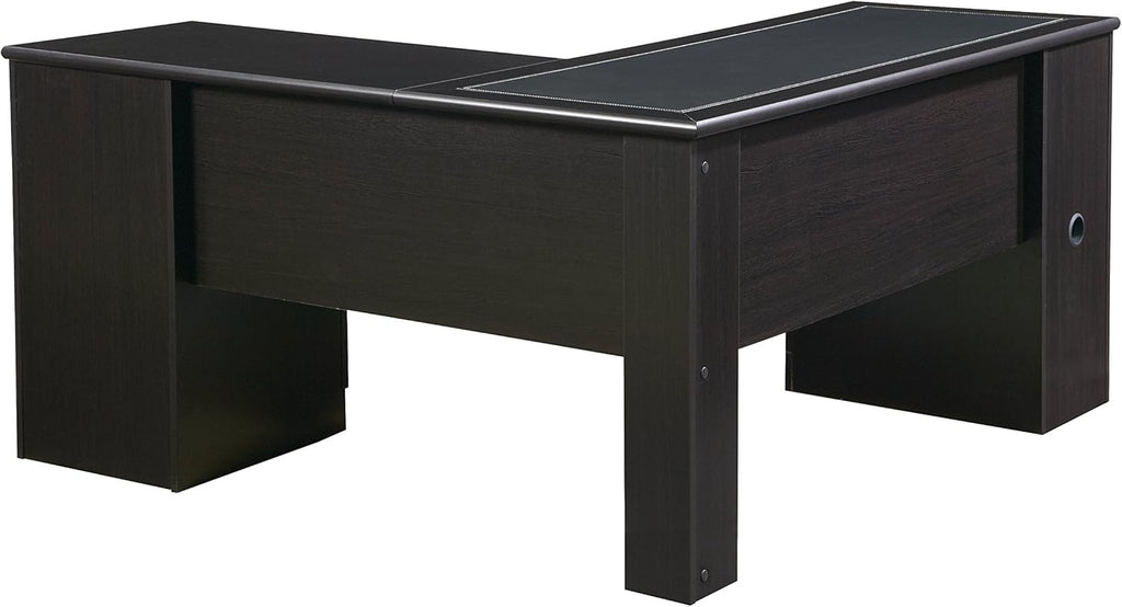 L-Shaped Desk, Espresso, 58 3/4W x 18 3/4D k7