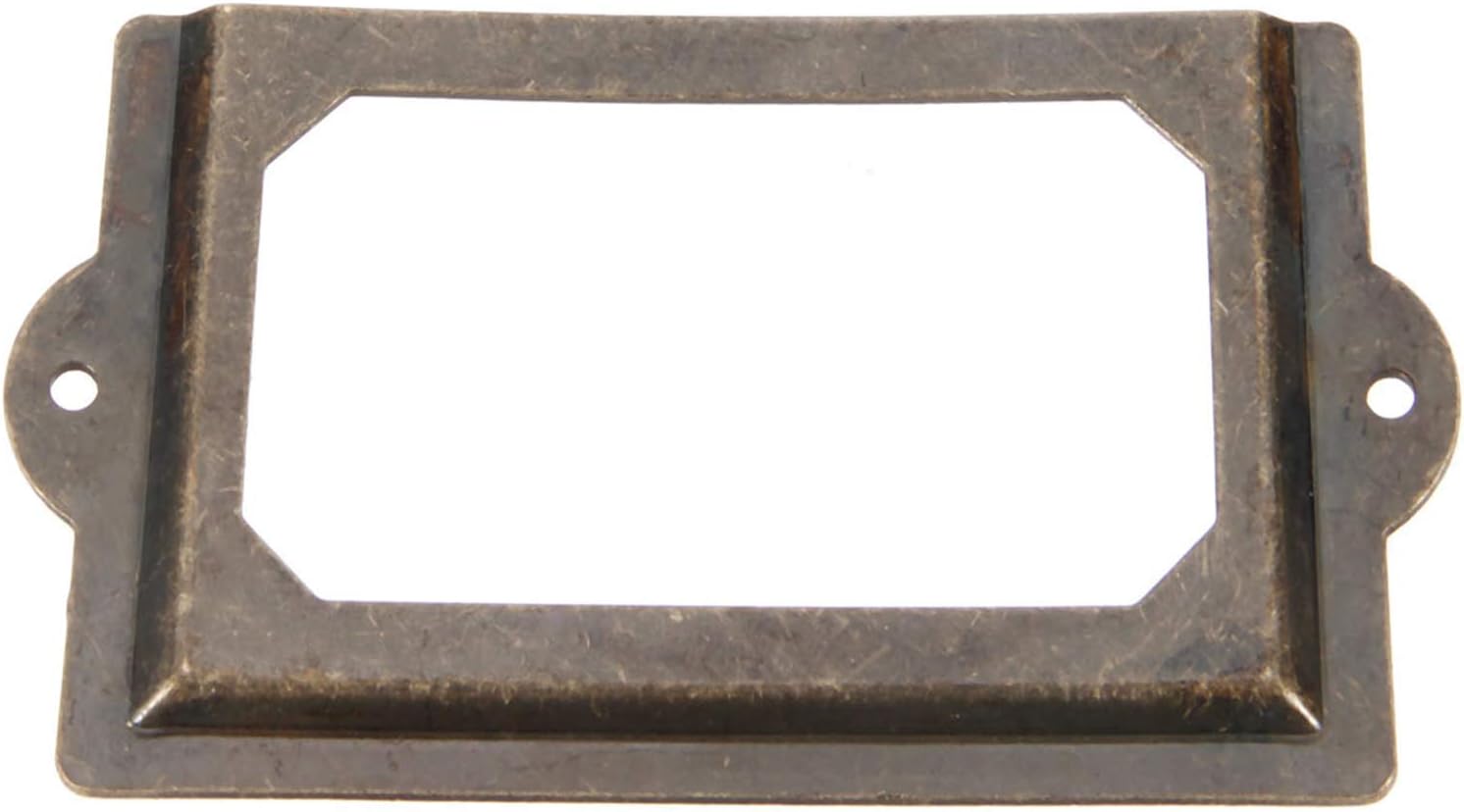 Antique Label Holder Drawer Pull Bronze 3-1/2 Inch q7