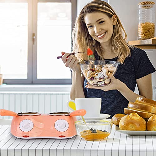 Chocolate Melting Pot Electric Fondue Kit with Double Pot a7