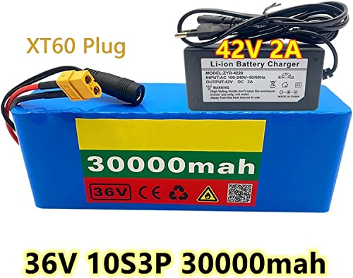 36V 30Ah Ebike Battery Lithium Ion Pack XT60 k7