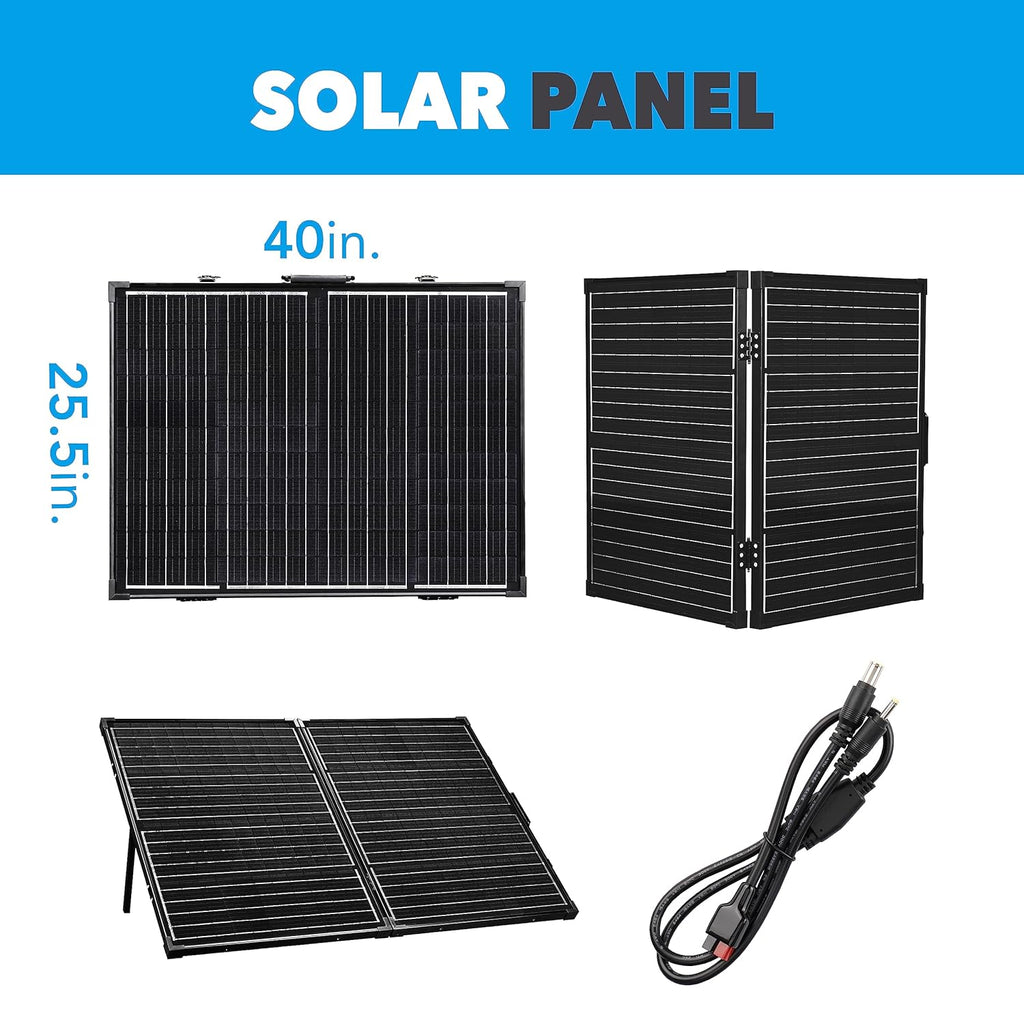 Solar Panel 100W Portable for RV Power Station Black k7