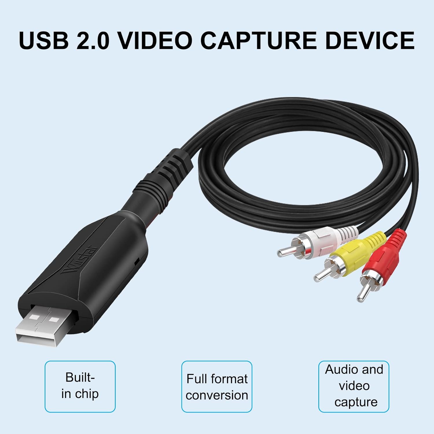 USB Video Capture Card Adapter for VHS to DVD Converter k7