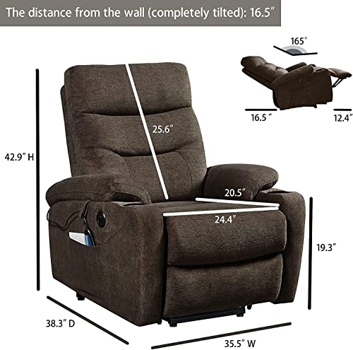 Power Recliner Chair with Heat and Massage for Elderly a7
