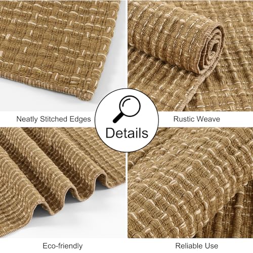 Small Rugs for Living Room 3x5 Washable Low Pile Neutral Indoor Outdoor k7