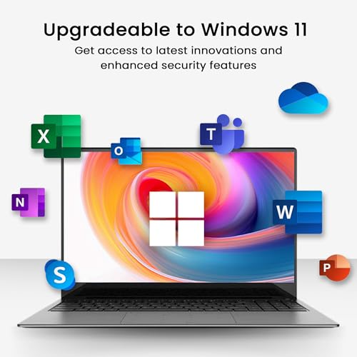 15.6" Laptop Intel Quad-Core 12GB RAM 1TB SSD Windows 11 Pro k7m
