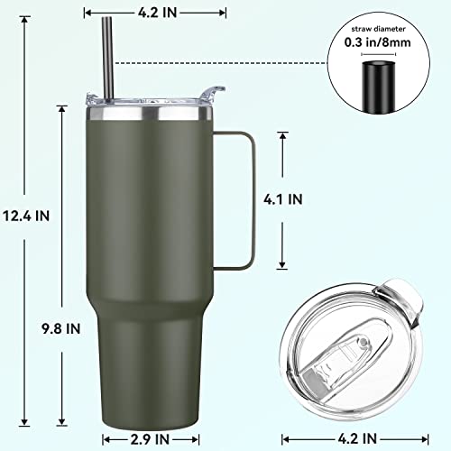 Stainless Steel Tumbler with Handle, Vacuum Insulated Travel Mug k7p