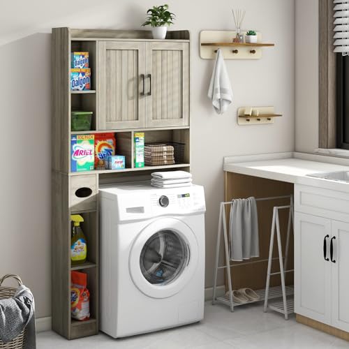 Over The Toilet Storage Cabinet with Sliding Doors a7k