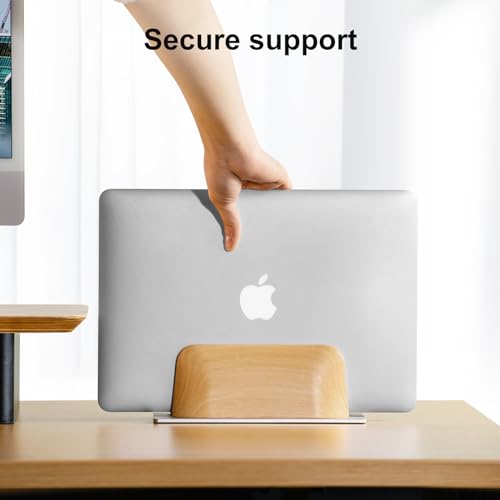 Wooden Vertical Laptop Stand for Desk k7x