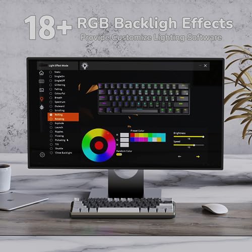 RK61 Plus Wireless Gaming Keyboard 60% Mechanical RGB Hot Swappable Pc