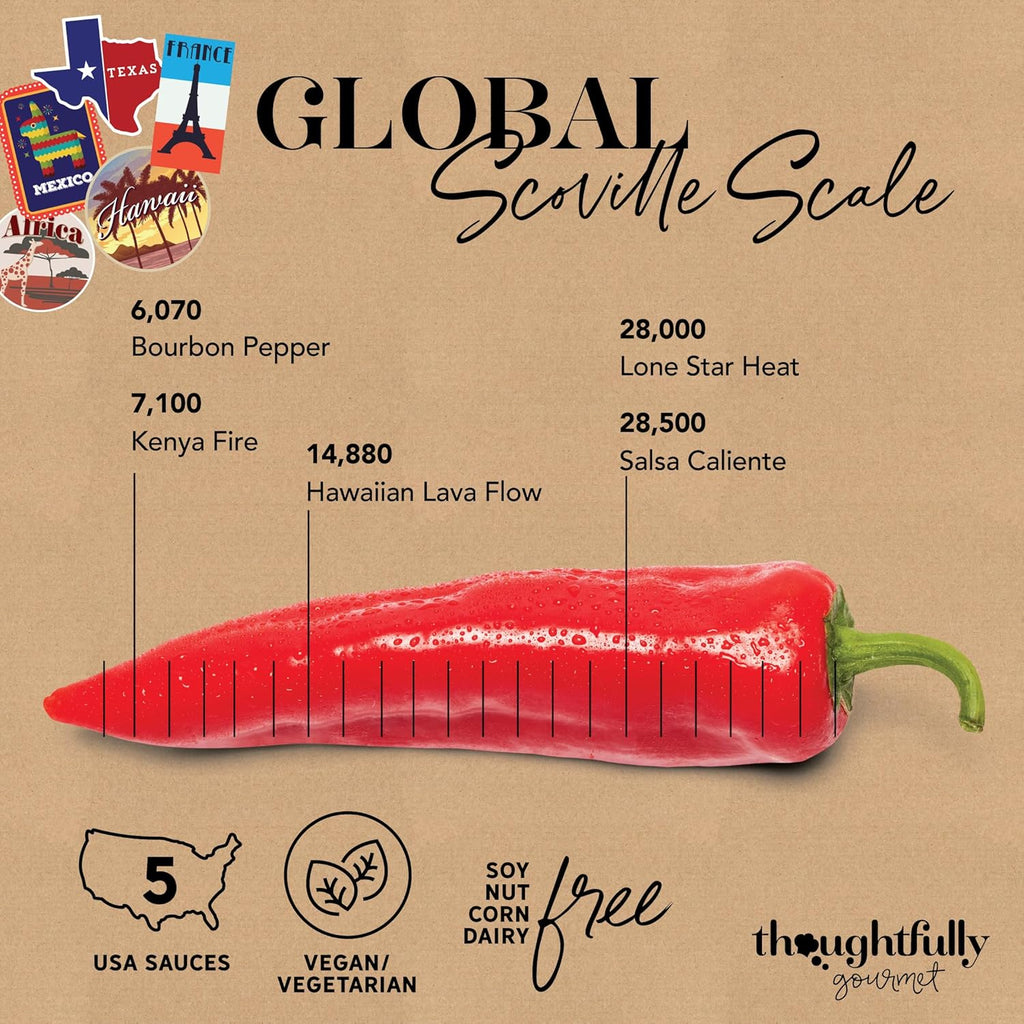 Spice and Hot Sauce Collection Gift Set, 5 Sauces and 5 Salts, Suitcase Packaging k7m