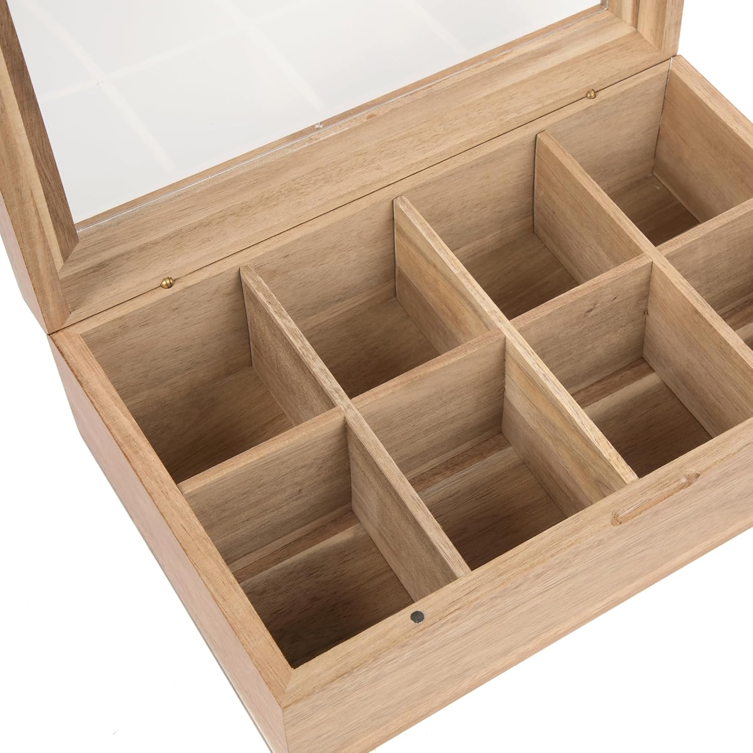 Tea Bag Storage Box with Clear Magnetic Lid 8 Compartments a7