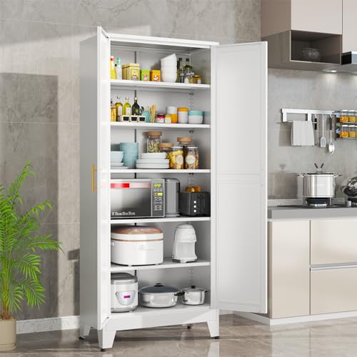 75.2" H Pantry Storage Cabinet with Adjustable Shelves k7p