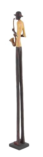 Polystone Musician Decorative Sculpture Set of 4 Brown k7m
