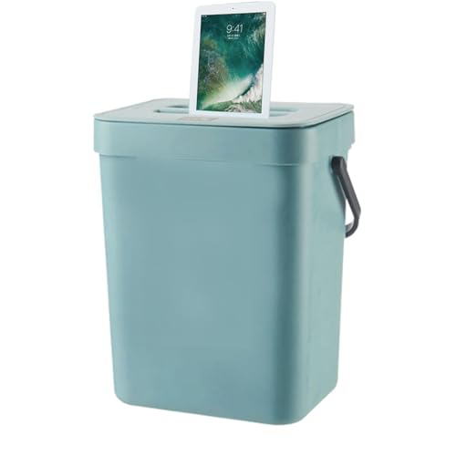Folding Waste Bin with Lid and Handle for Kitchen Bathroom a7