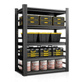 72"H|48"W Garage Shelving Unit and Storage-Easy Assembly Metal Shelves 5-Tier Rack|with Wheels Adjustable Shelf|Steel Rust-Resistant Shelves for Industrial,Warehouse,Basement,Workshop Organization