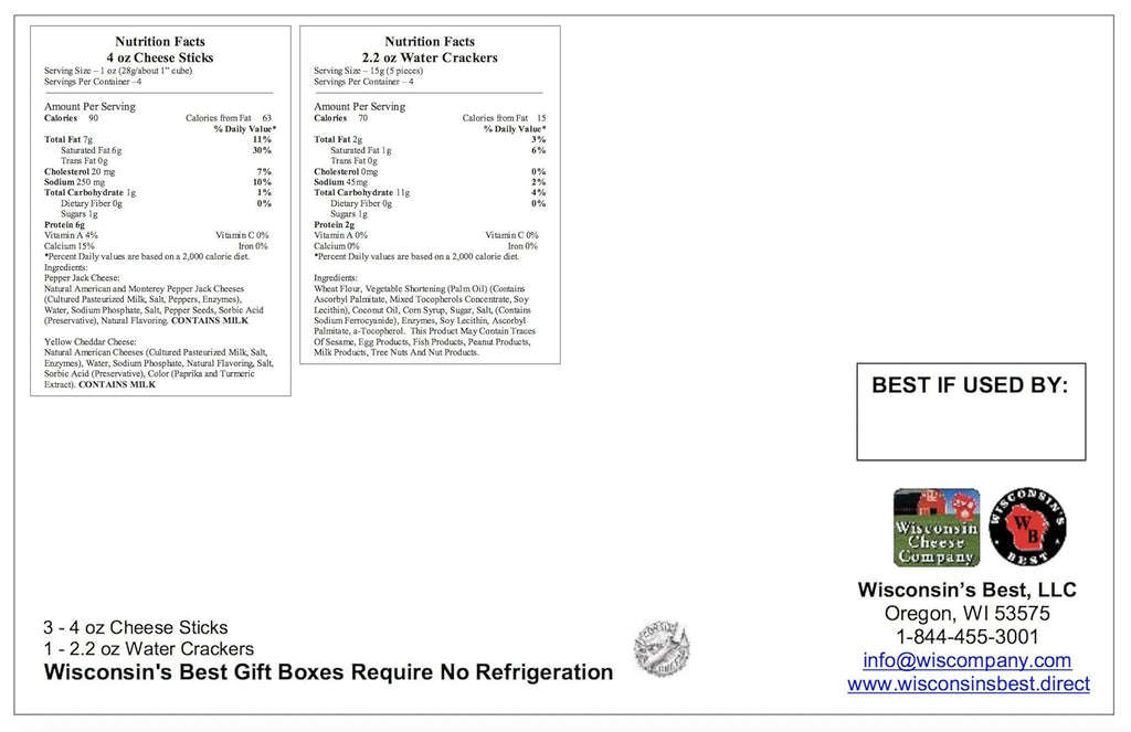 Cheddar & Pepper Jack Cheese and Cracker Gift Basket a7K