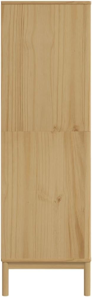 Wardrobe Solid Pine Wood Wax Brown 30.3x20.9x67.3 inches k7m