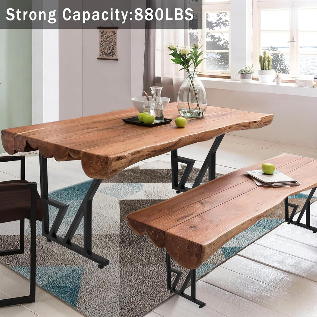 Metal Table Legs 28x124 Black Industrial Rustic Design for Dining Coffee Writing Garden Tables 2PCS k7