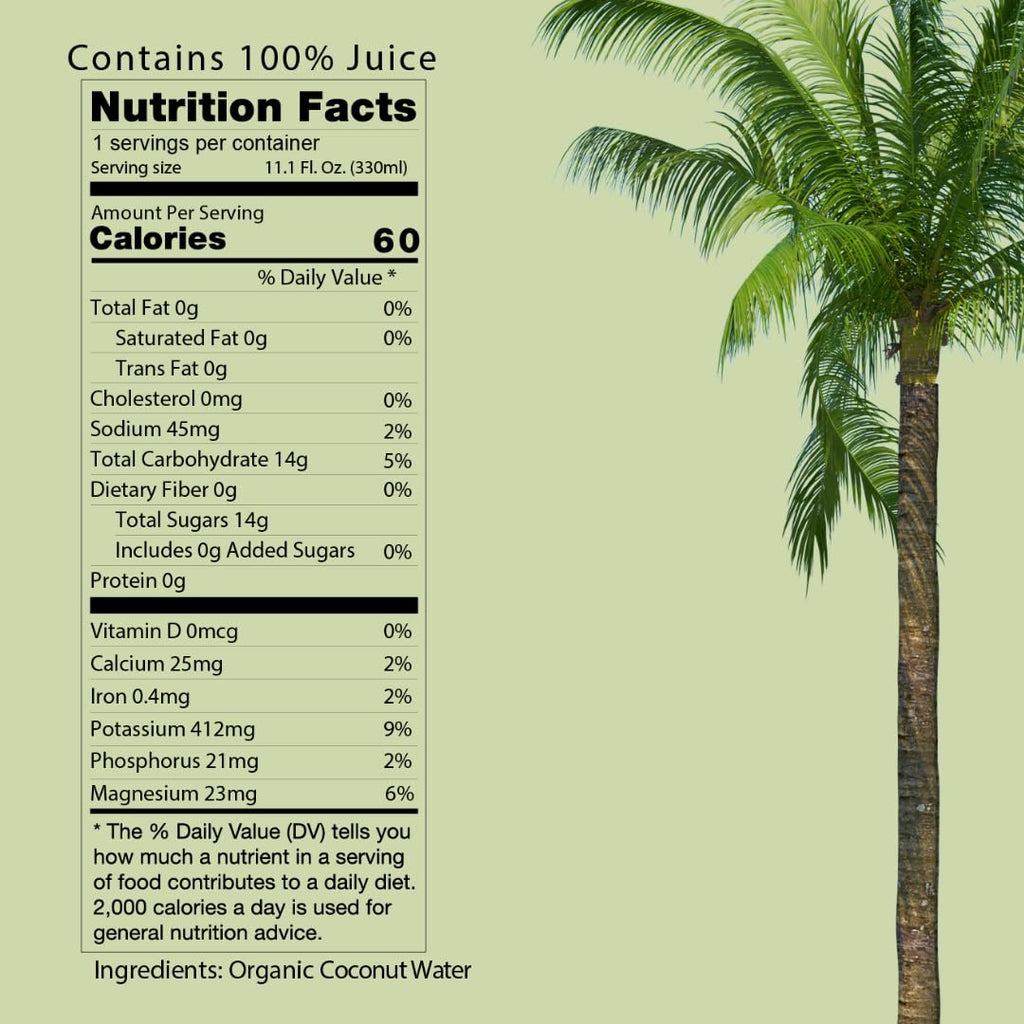 Organic Coconut Water Drink with Electrolytes, 11 Fl Oz Pack of 12 k7