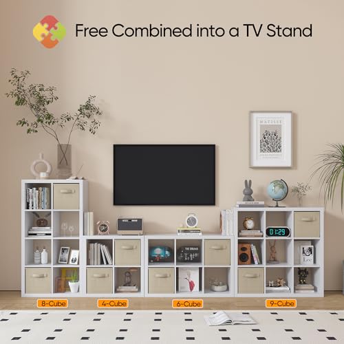 Cube Storage Organizer White with Bins a7