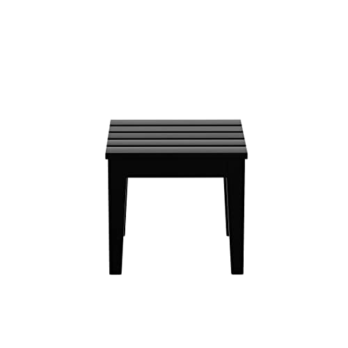 Outdoor Patio Square Side Table 18 Inch Black a7